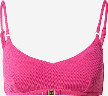 Seafolly - Soutien Bustier Top de biquíni em rosa: frente