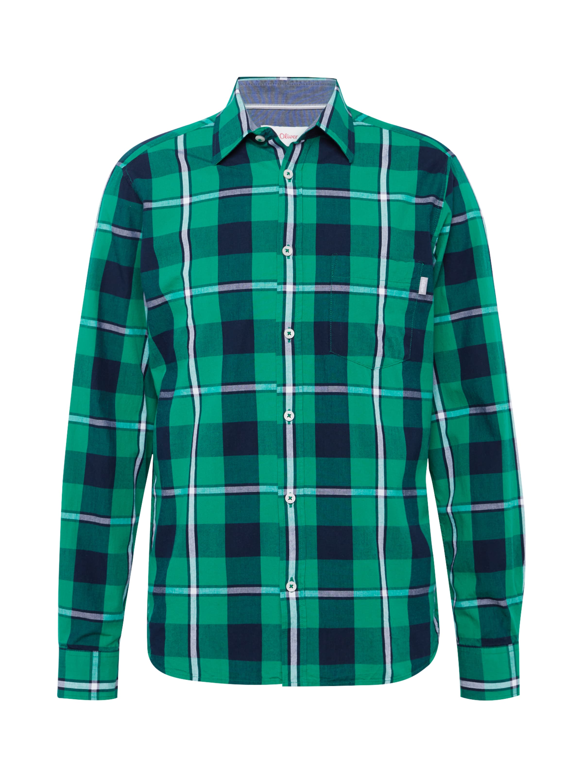 s.Oliver Overhemd in Groen: voorkant