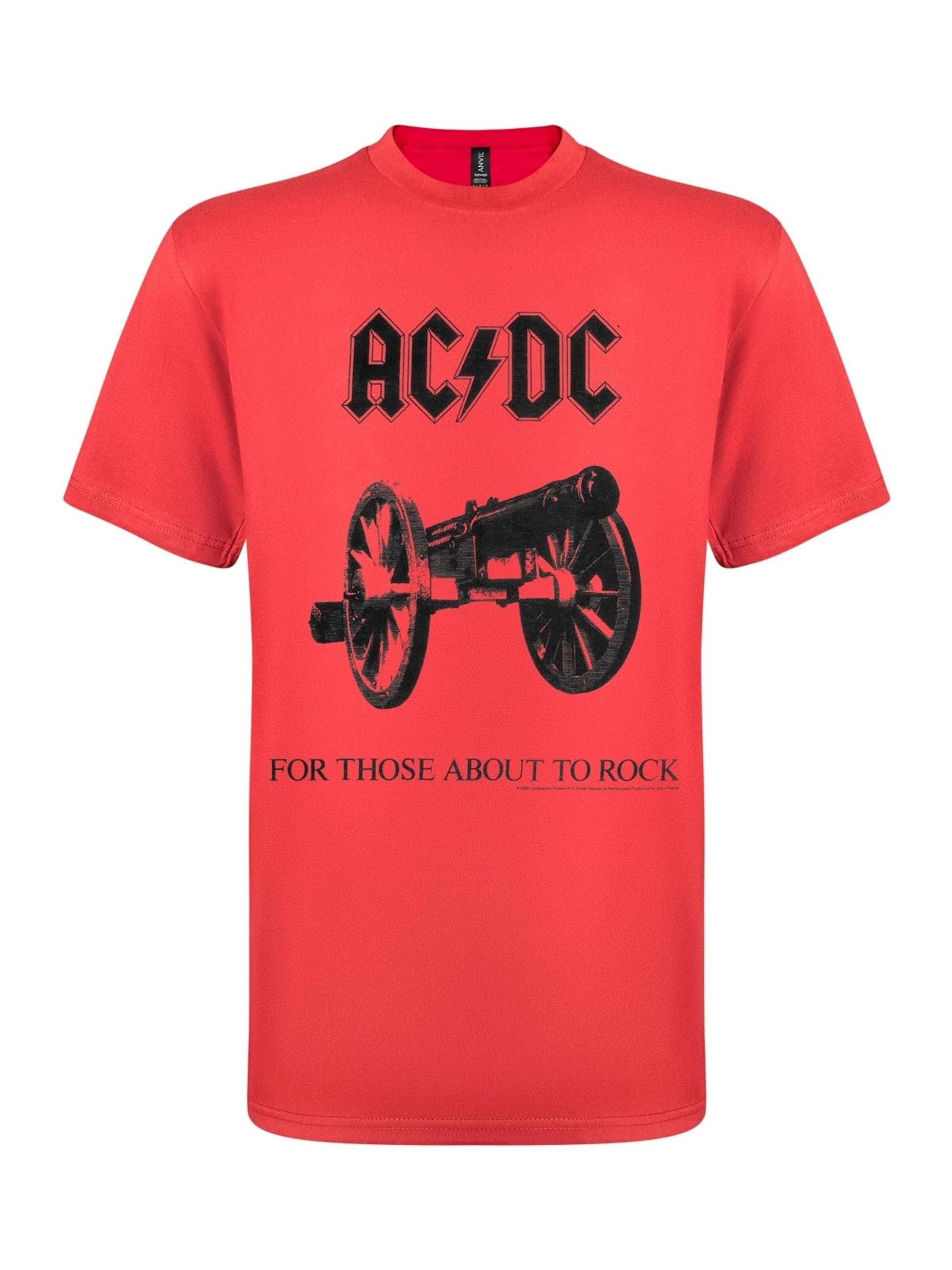 AC/DC Shirt 'AC/DC  For Those about to rock  red mens t-shirt' in Red: front
