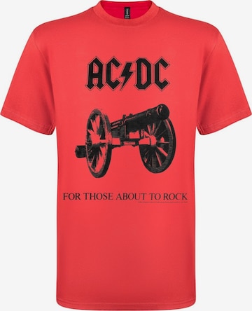 T-Shirt 'AC/DC For Those about to rock red mens t-shirt' AC/DC en rouge : devant