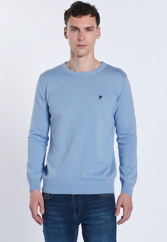 DENIM CULTURE Sweter ' NARCISO ' w kolorze niebieski: przód