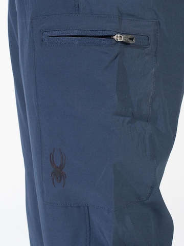Effilé Pantalon de sport Spyder en bleu