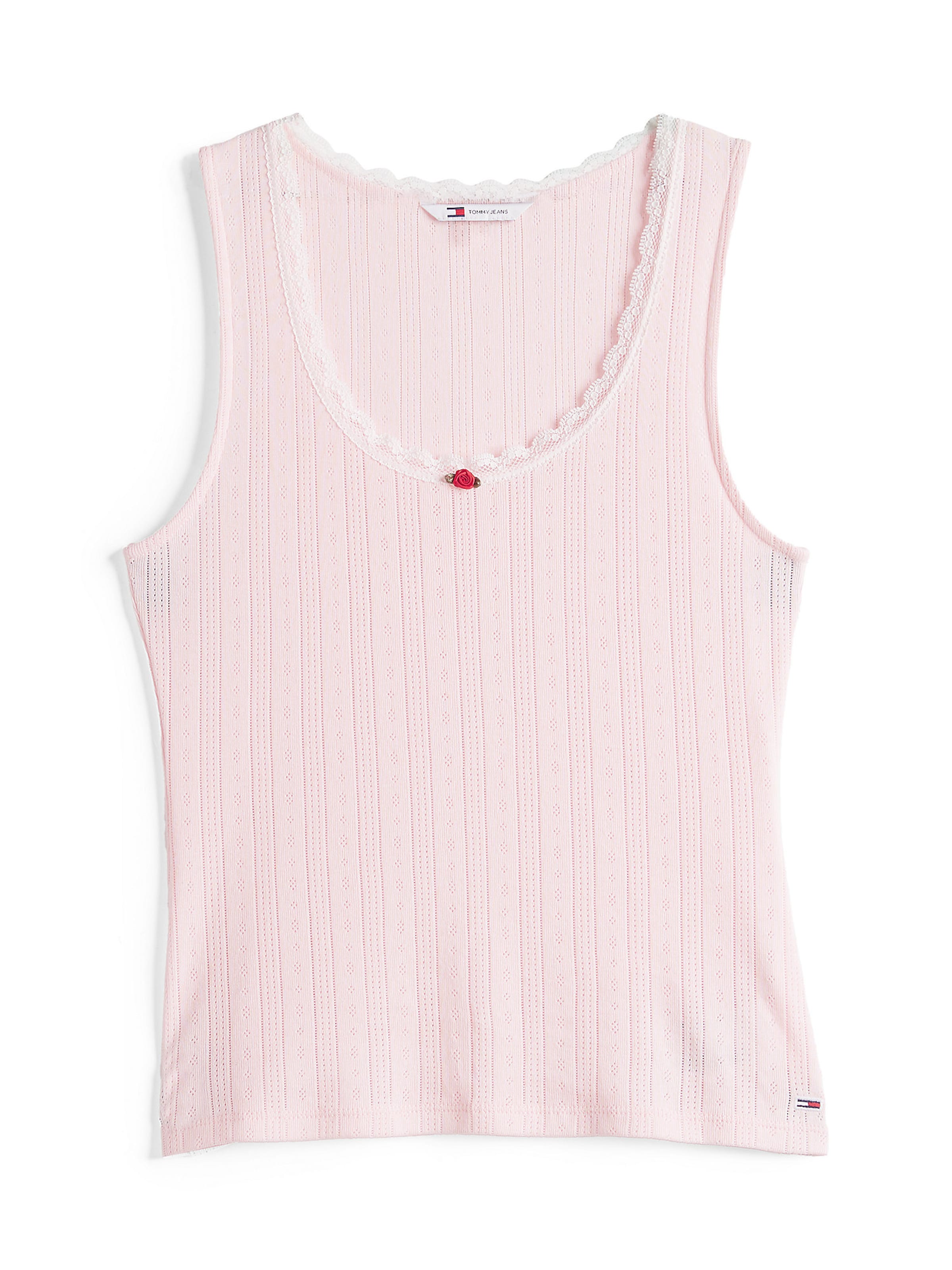 Tommy Jeans Stricktop in Pink: Vorderseite