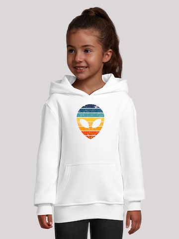 F4NT4STIC Sweatshirt 'Alien Sonnenuntergang Retro' in Wit: voorkant