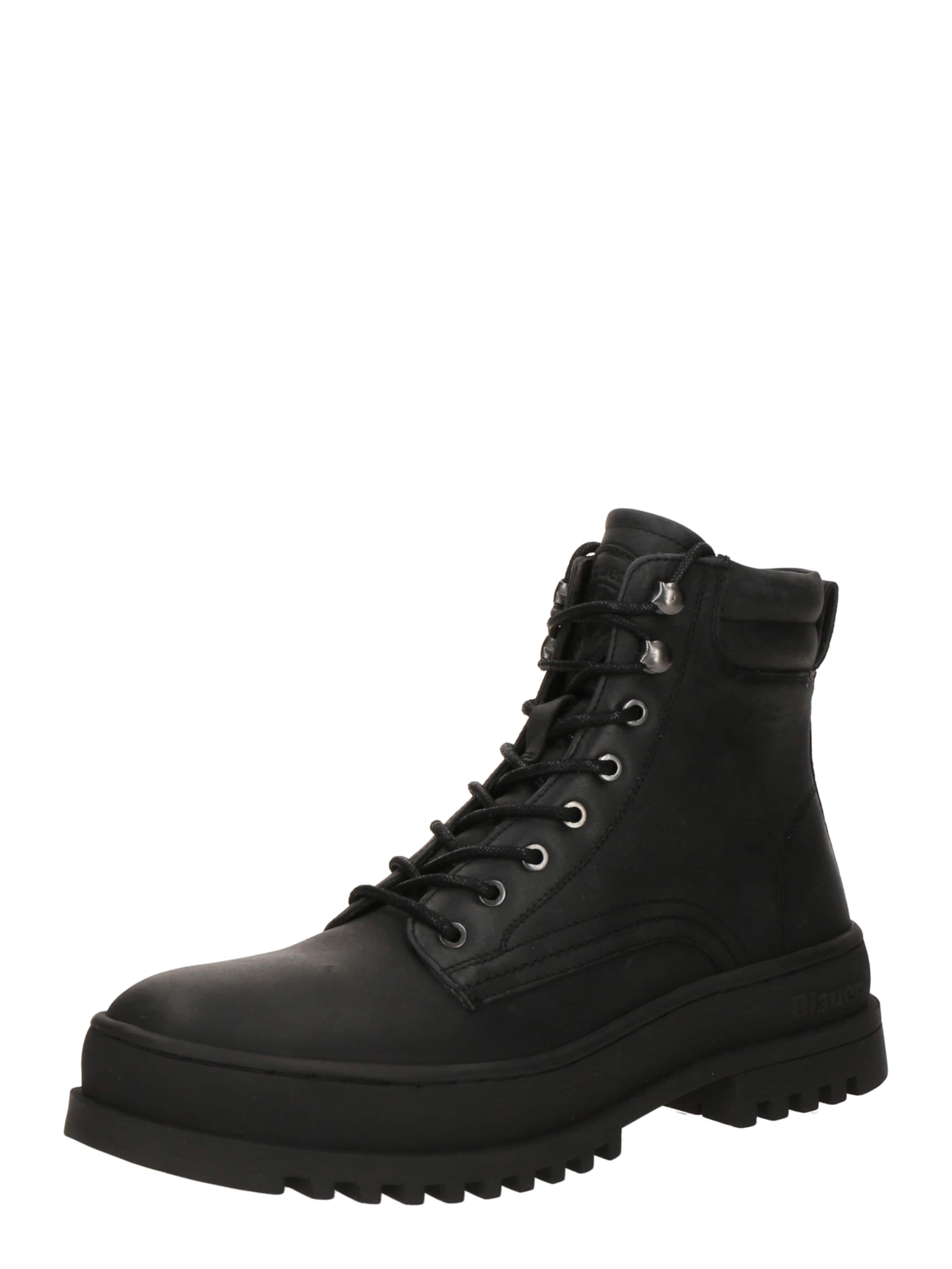 Blauer.USA Μπότες με κορδόνια 'IUKA' σε μαύρο: μπροστά