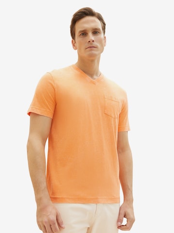 T-Shirt TOM TAILOR en orange : devant