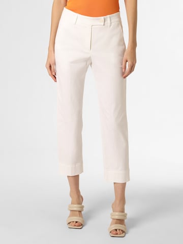 ZERRES Slim fit Pleated Pants 'Vera' in White: front