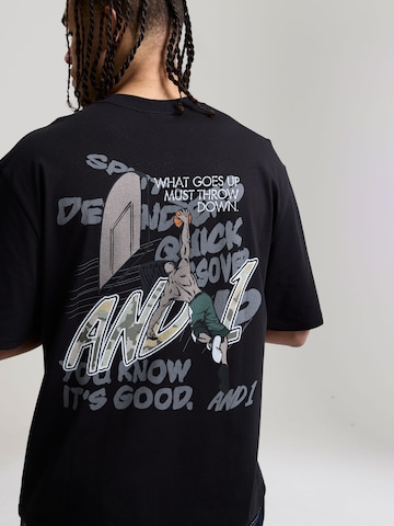 AND1 Μπλουζάκι 'Dunk' σε μαύρο