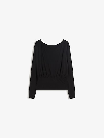 Bershka Majica | črna barva