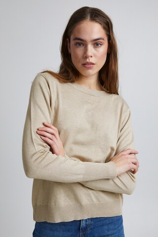 PULZ Jeans Strickpullover 'SARA' in Beige: predná strana