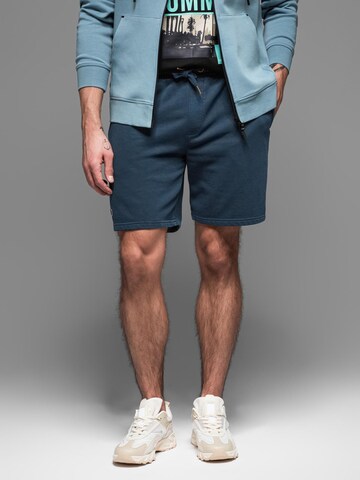 Ombre Loose fit Trousers in Blue: front