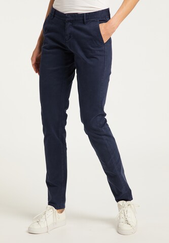 DreiMaster Vintage Slimfit Broek in Blauw: voorkant