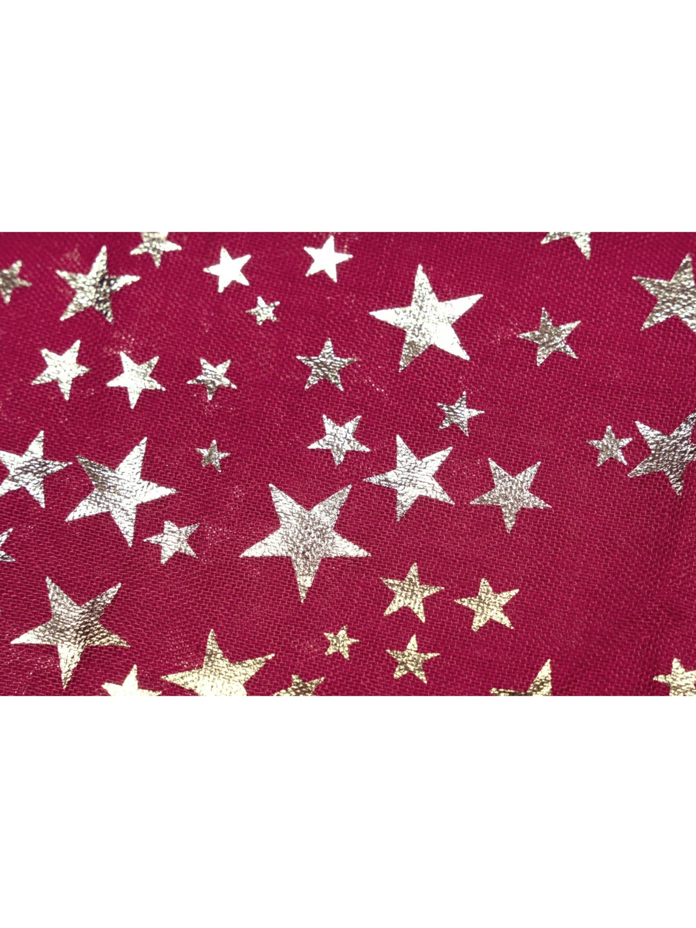 styleBREAKER Loop scarf 'Loop Schal mit Metallic Sterne Print' in Pink