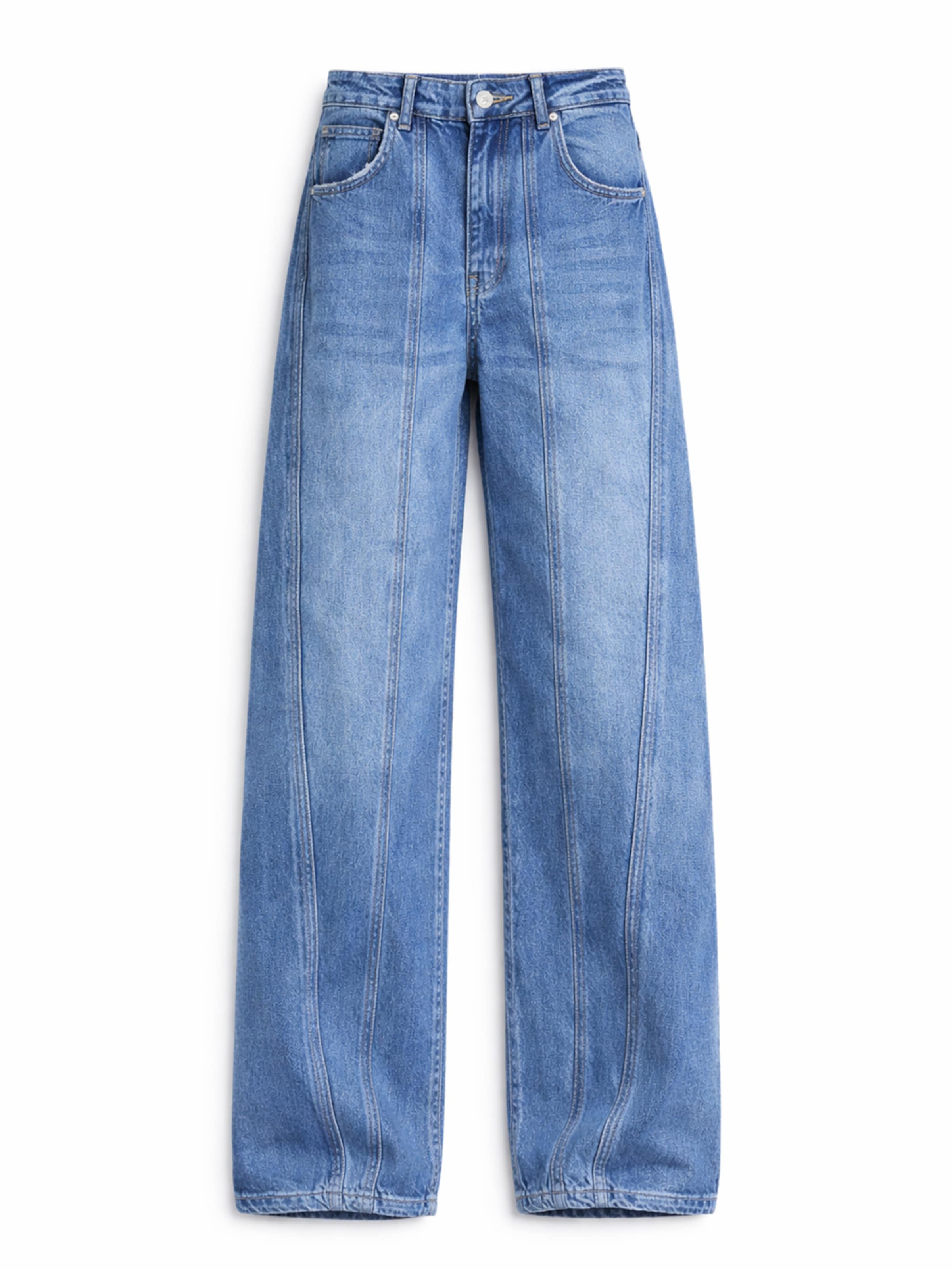 IT'S BASIC Regular Jeans 'Straight Mid Rise Jeans' in Blue: front