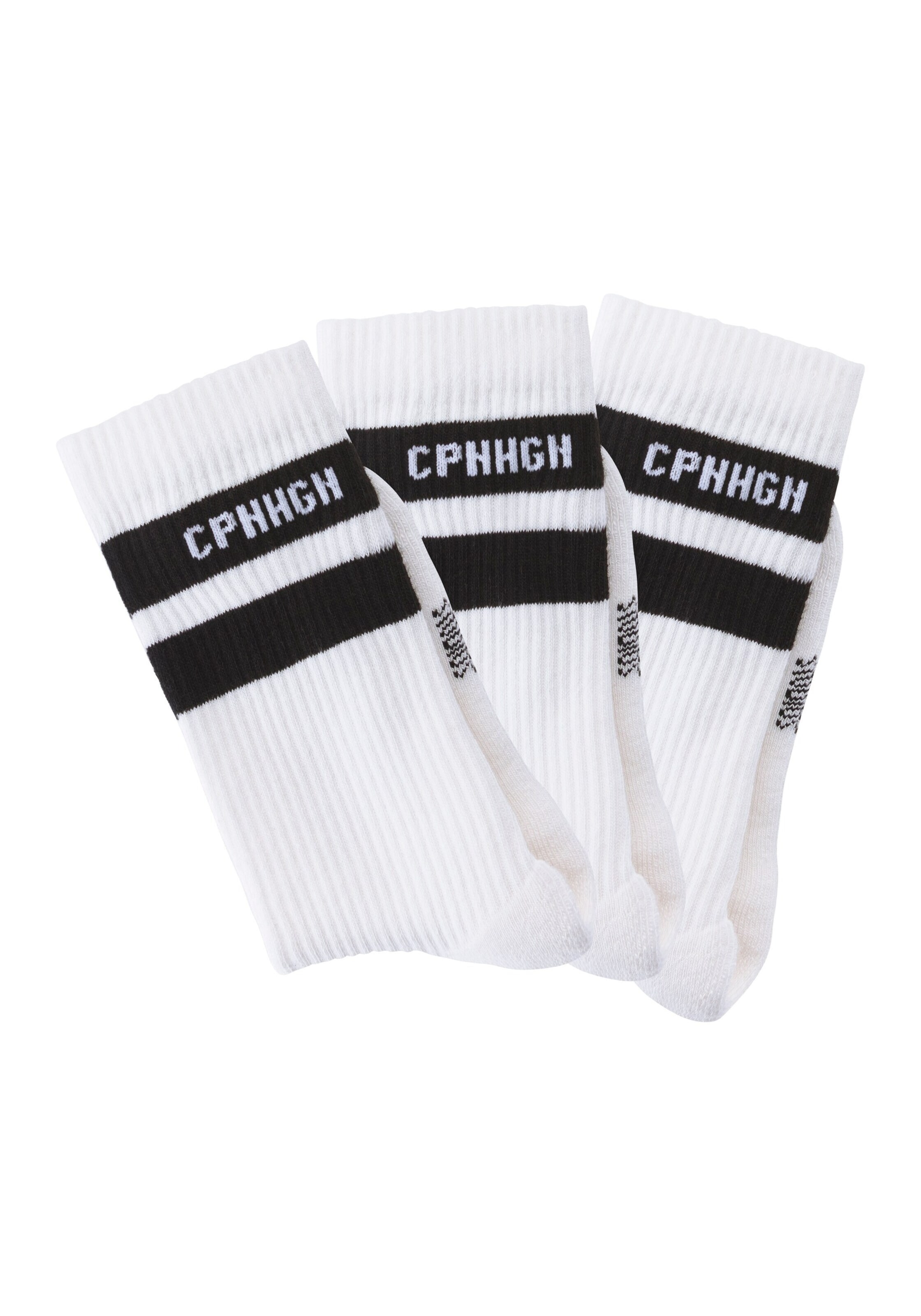 Chaussettes de sport Copenhagen Studios en blanc : devant