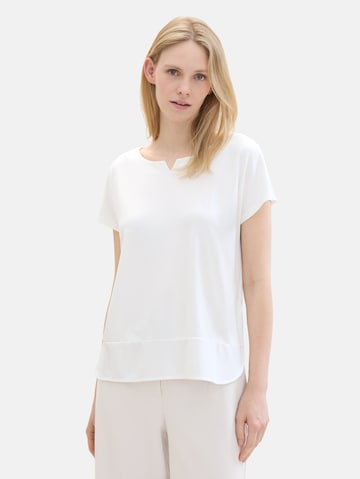 T-shirt TOM TAILOR en blanc : devant