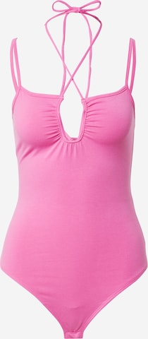 Gina Tricot T-shirtbody 'Taryn' i rosa: framsida