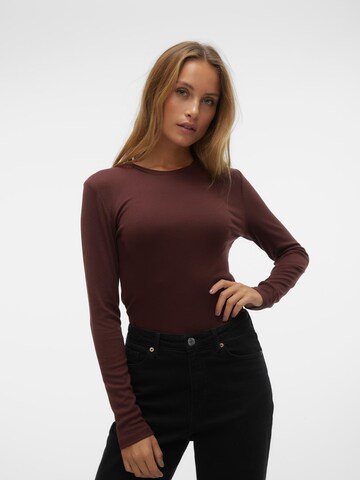 VERO MODA Shirt 'ROMA' in Brown