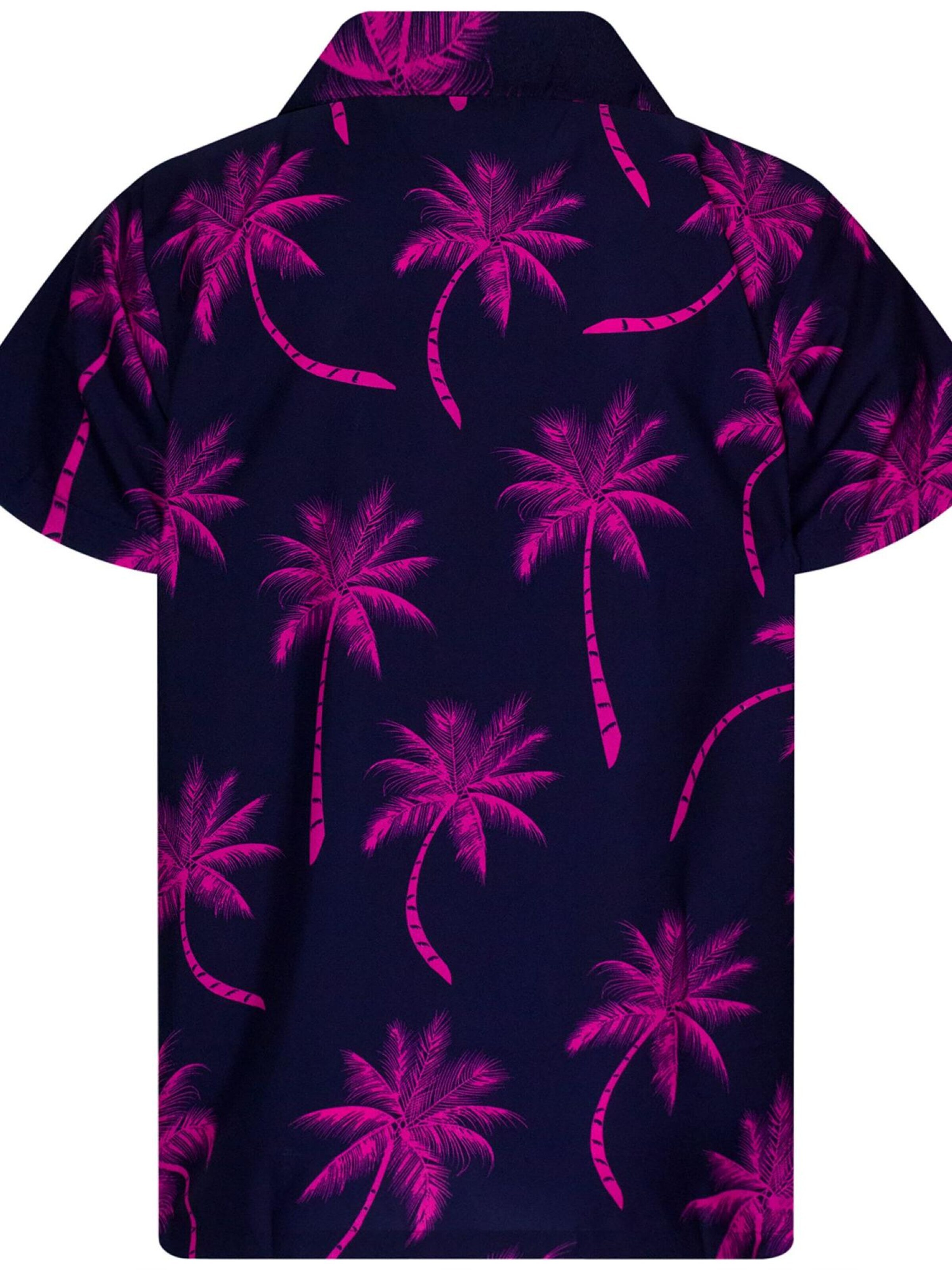 King Kameha Shirt 'Palmshadow' in Blau