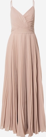 Robe de soirée Laona en beige : devant