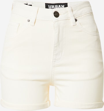 Urban Classics Skinny Jeans in Beige: front