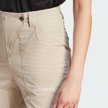 ADIDAS TERREX Úzky strih Outdoorové nohavice 'Xperior' - Béžová