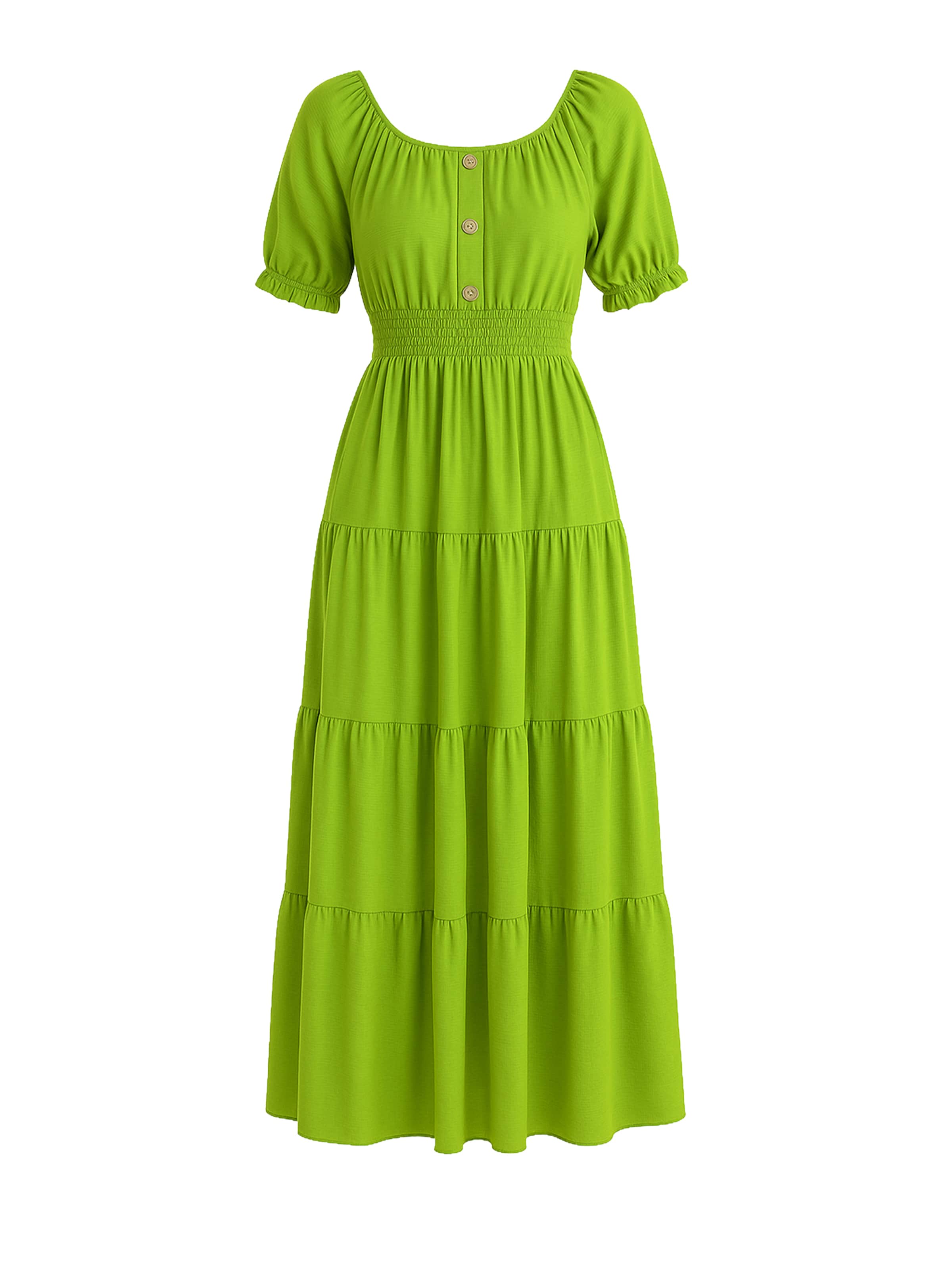 Robe Elara en vert : devant