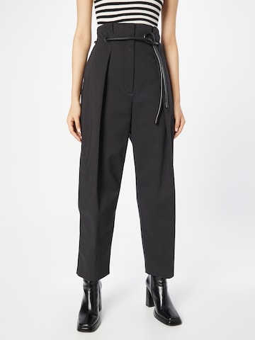 3.1 Phillip Lim Loose fit Pleat-front trousers in Black: front