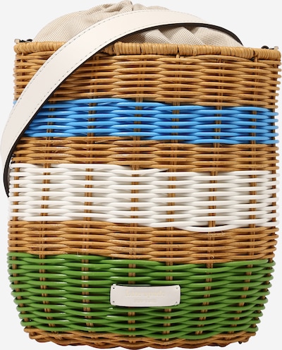 Kate Spade Sac de plage en bleu / marron / vert / blanc, Vue avec produit