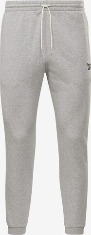 Reebok Tapered Workout Pants in Grey: front