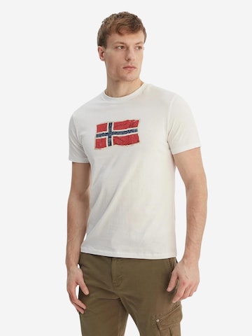 Maglietta 'S-MAHSA SS NP0A4FZB' di NAPAPIJRI in beige: frontale