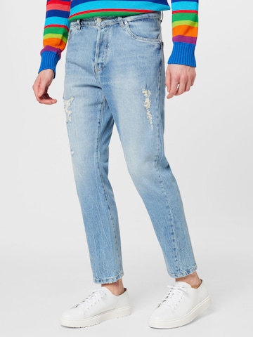 Liu Jo Uomo Tapered Jeans in Blauw: voorkant