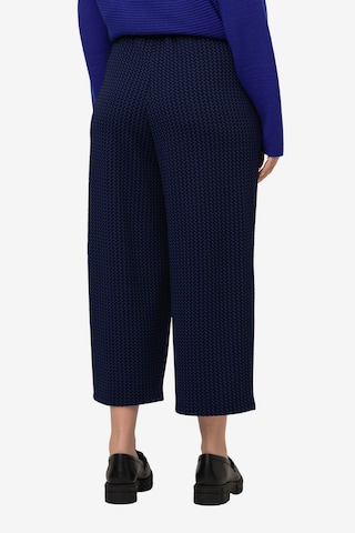 Ulla Popken Wide leg Broek 'Sienna' in Blauw