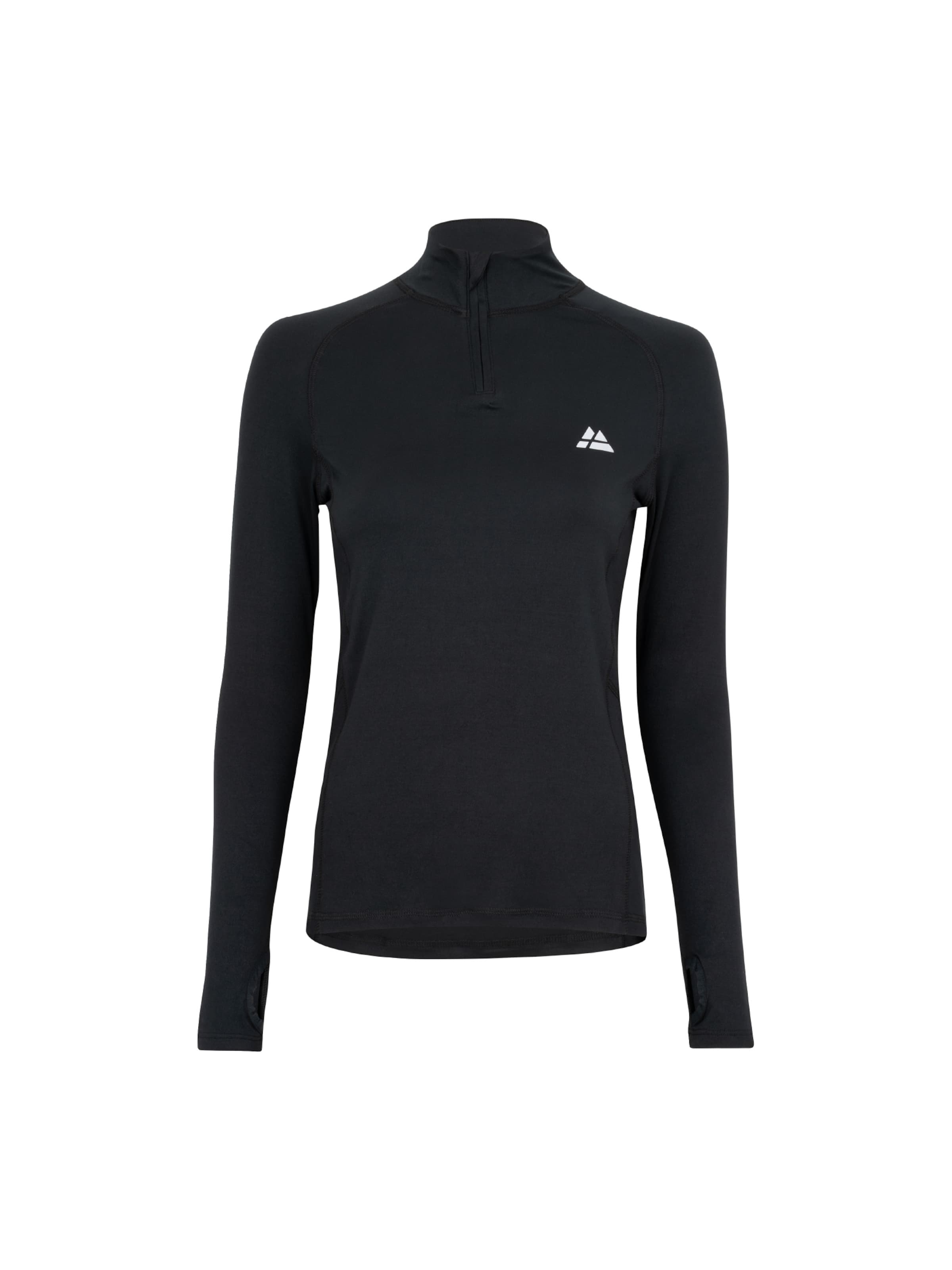 DANISH ENDURANCE Performance shirt 'Half Zip' in Black: front