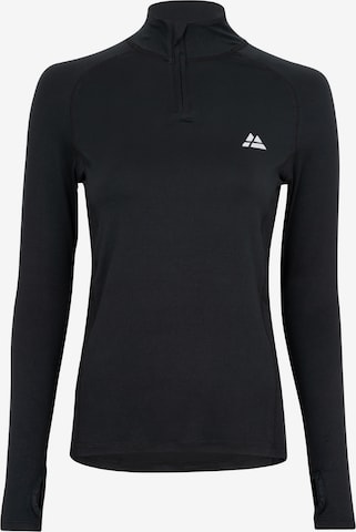 DANISH ENDURANCE Functioneel shirt 'Half Zip' in Zwart: voorkant