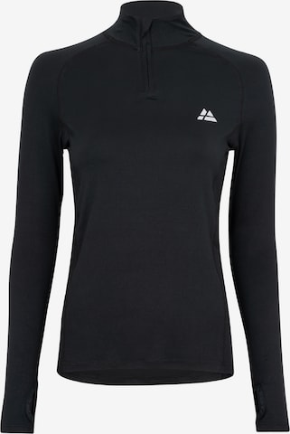 T-shirt fonctionnel 'Half Zip' DANISH ENDURANCE en noir : devant