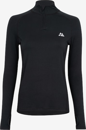 DANISH ENDURANCE T-shirt fonctionnel 'Half Zip' en noir / blanc, Vue avec produit