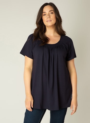 BASE LEVEL CURVY Shirt 'Yokia' in Blau: predná strana