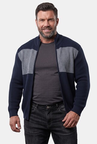 Men Plus Strickjacke in Blau