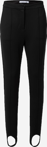 Coupe slim Pantalon Warehouse en noir : devant