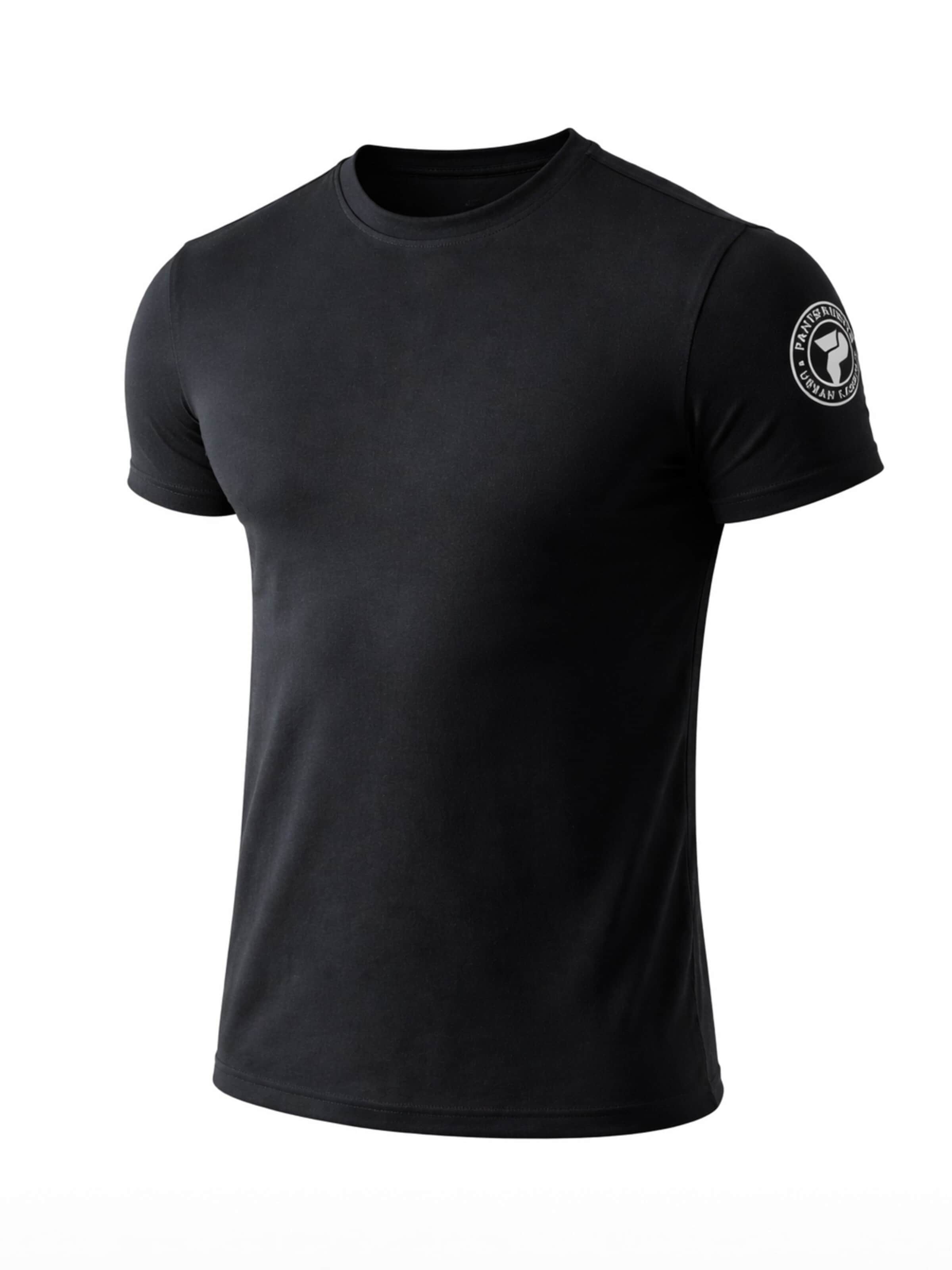 PANTONECLO - Camiseta 'Pantoneclo Men’s Crew Neck Short Sleeve T-Shirt' en negro: frente