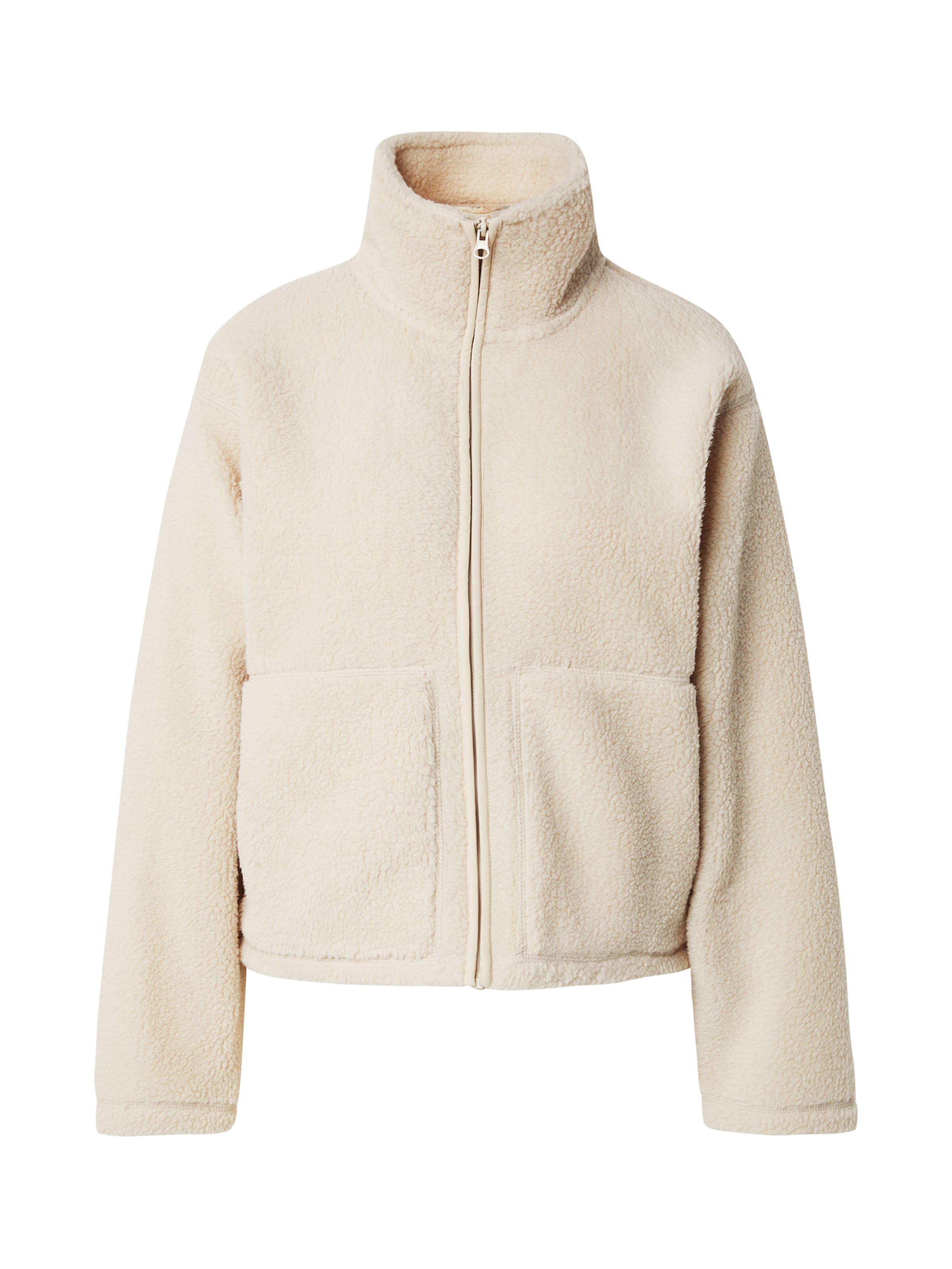 Noisy may Кофта на молнии 'Fuzzy' в Бежевый: спереди