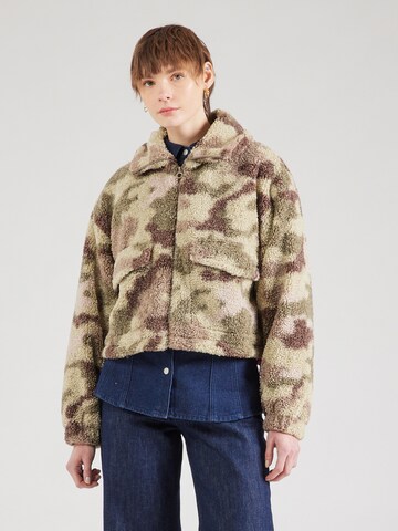 ONLY Fleece Jacket 'ONLSOL' in Brown: front