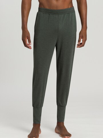 Hanro Tapered Broek 'Casuals' in Groen: voorkant