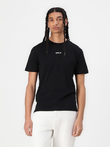 REPLAY T-shirt i svart: framsida