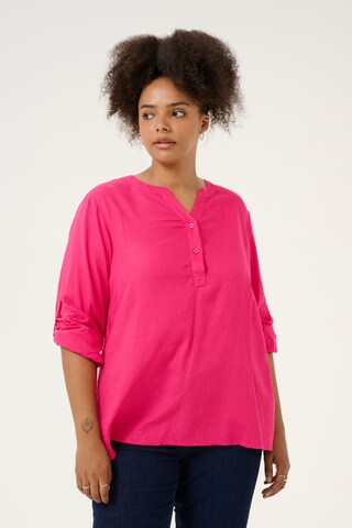 KAFFE CURVE Blouse 'KCMille' in Pink: front