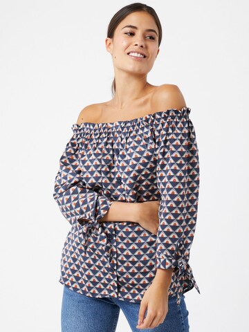 Camicia da donna di Sublevel in blu: frontale