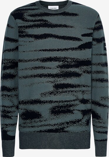 Calvin Klein Pullover in grün / schwarz / weiß, Produktansicht