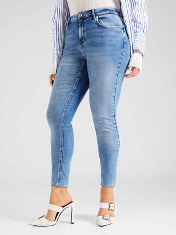 ONLY Carmakoma Skinny Jeans 'CARWILLY' in Blauw: voorkant