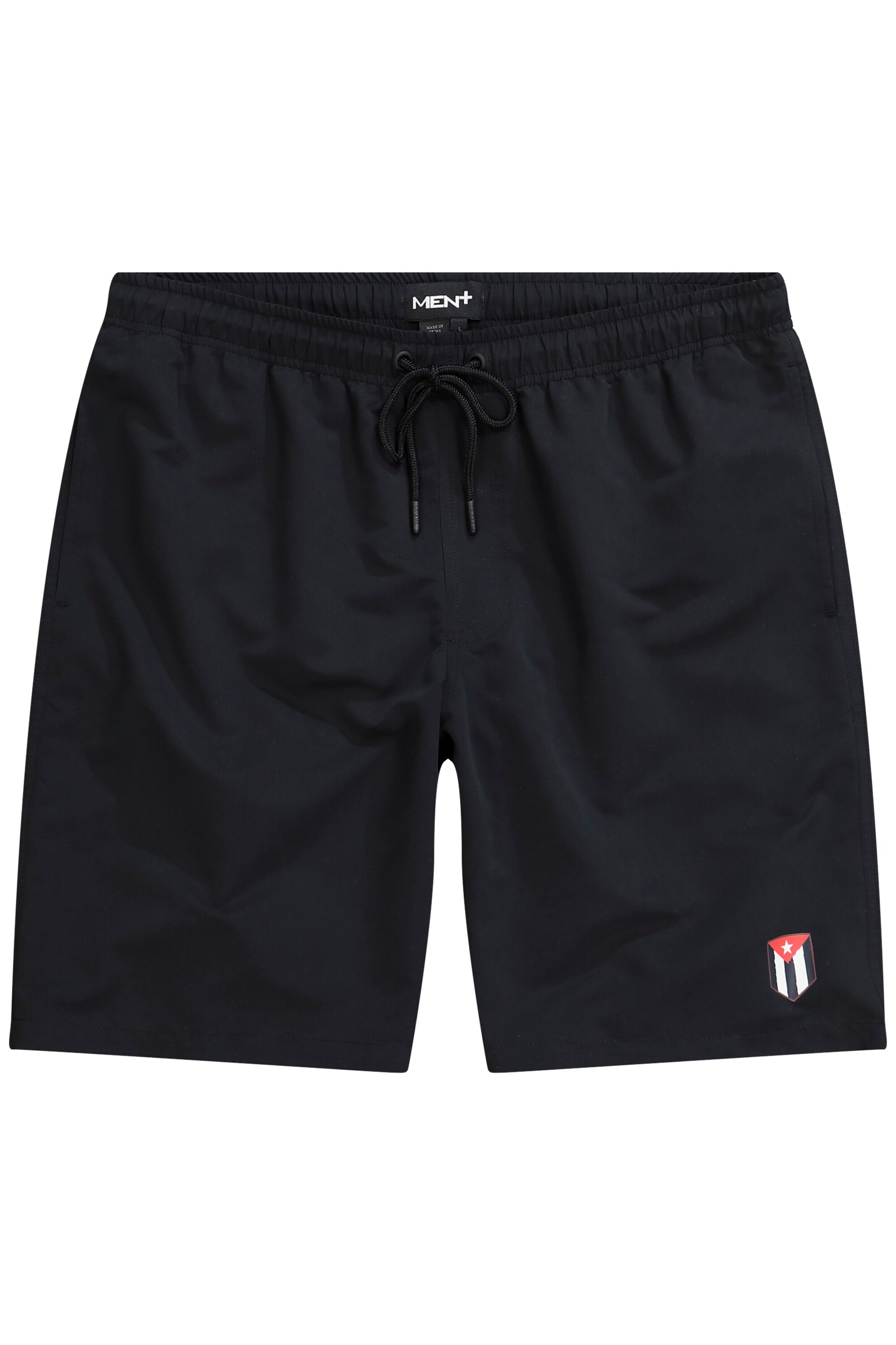 Men Plus Zwemshorts in Zwart: voorkant